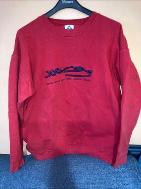 Y2K Alstyle apparel and activewear Crewneck Sweatshirt with Navy Logo Embroidery